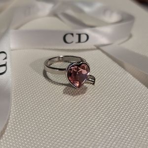 Auth Christian Dior 2Carat Pink 💓 Ring Sz7